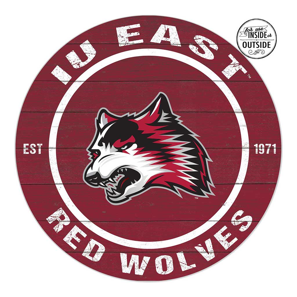 20x20 Indoor Outdoor Colored Circle Indiana University East Red Wolves