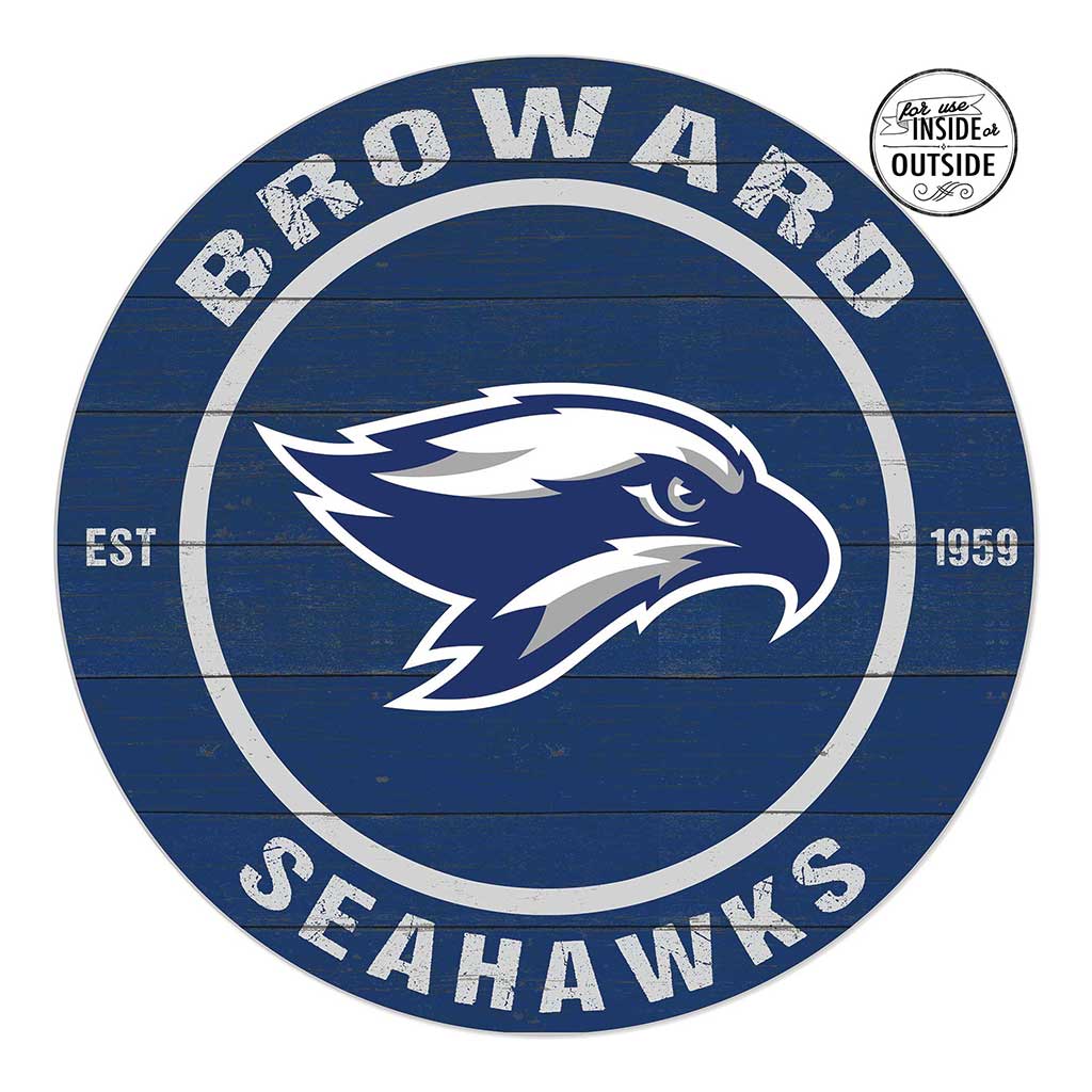 20x20 Indoor Outdoor Colored Circle Broward College Seahawks