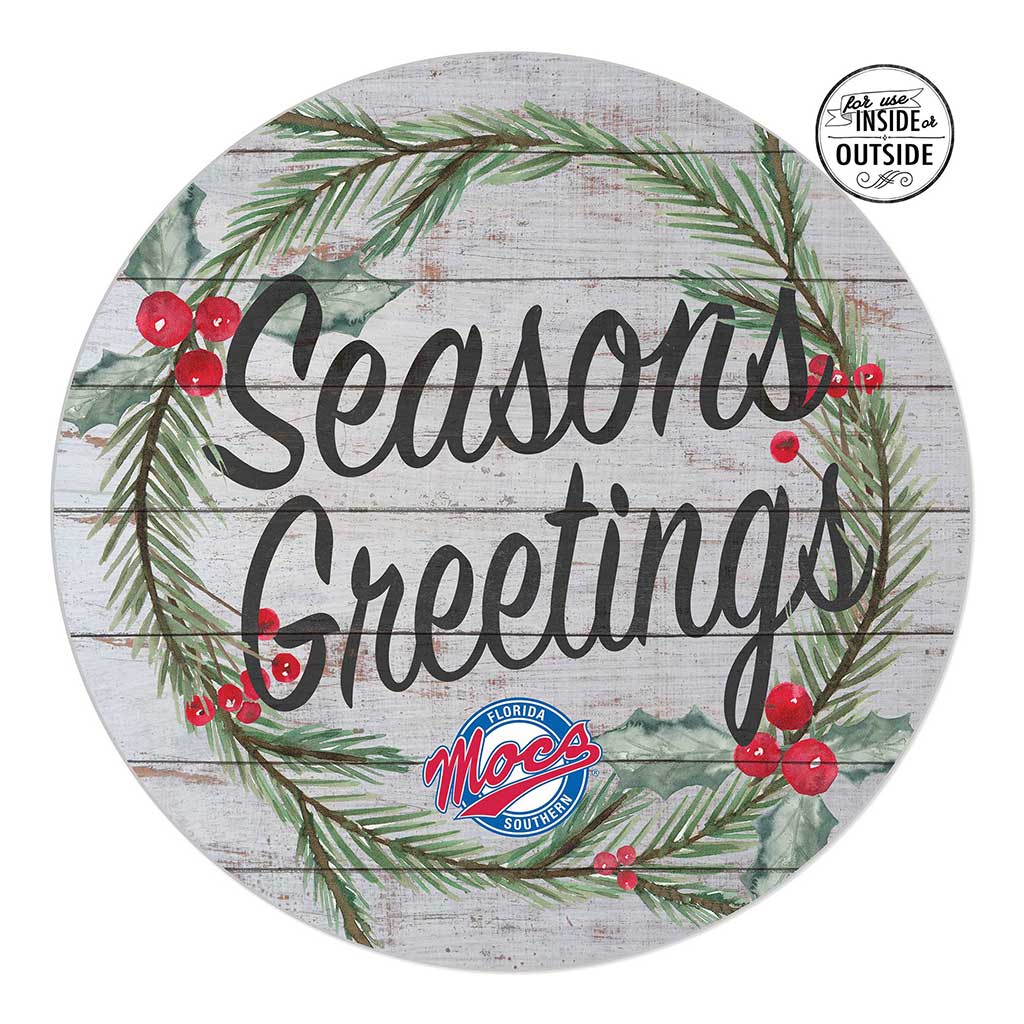 20x20 Indoor Outdoor Seasons Greetings Sign Florida Southern College Moccasins
