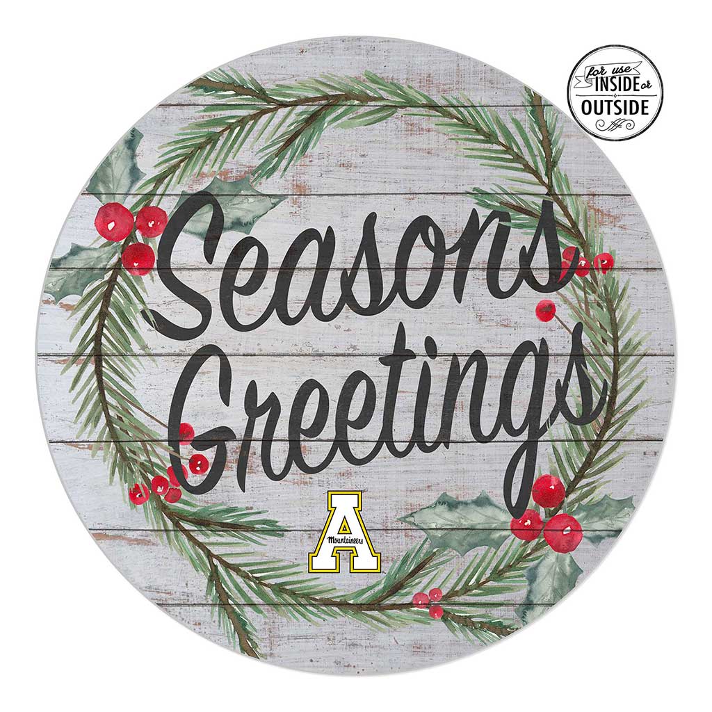20x20 Indoor Outdoor Seasons Greetings Sign Appalachian State Mountaineers