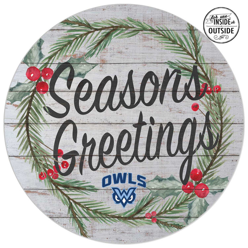 20x20 Indoor Outdoor Seasons Greetings Sign Mississippi University for Women Owls