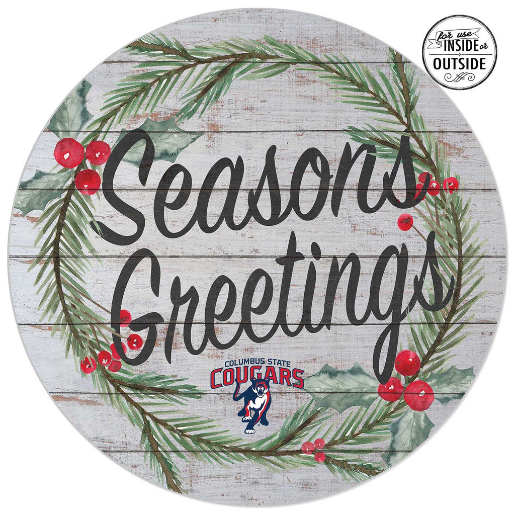 20x20 Indoor Outdoor Seasons Greetings Sign Columbus State University Cougars