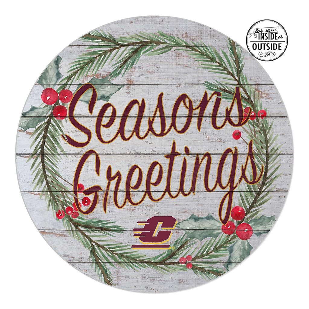 20x20 Indoor Outdoor Seasons Greetings Sign Central Michigan Chippewas