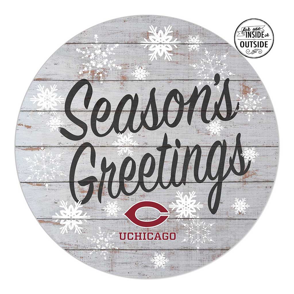 20x20 Indoor Outdoor Seasons Greetings Sign University of Chicago Maroons
