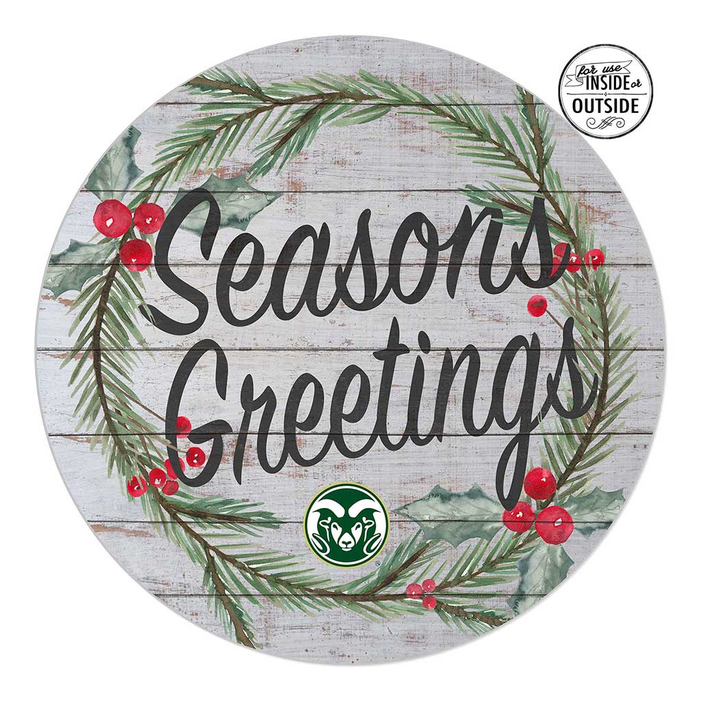20x20 Indoor Outdoor Seasons Greetings Sign Colorado State-Ft. Collins Rams