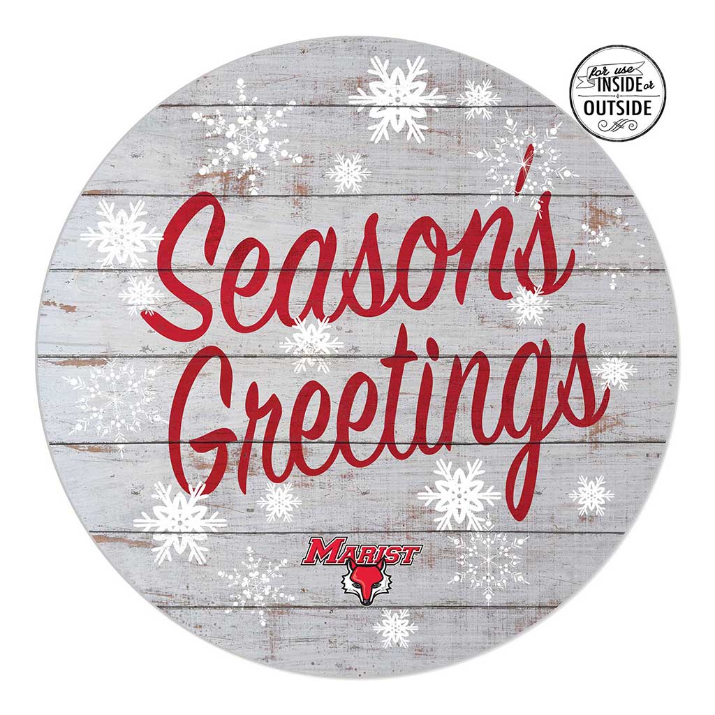 20x20 Indoor Outdoor Seasons Greetings Sign Marist College Red Foxes
