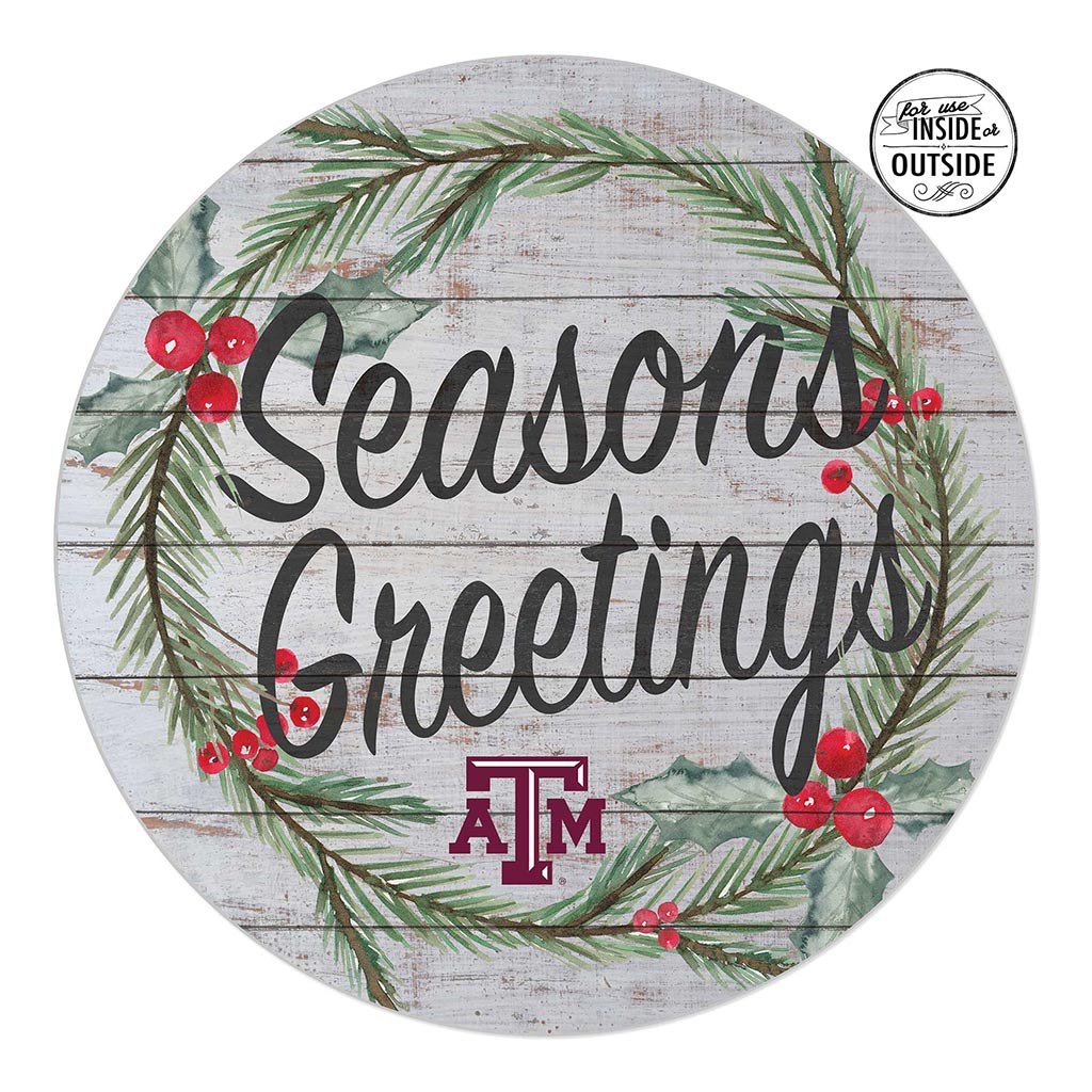 20x20 Indoor Outdoor Seasons Greetings Sign Texas A&M Aggies