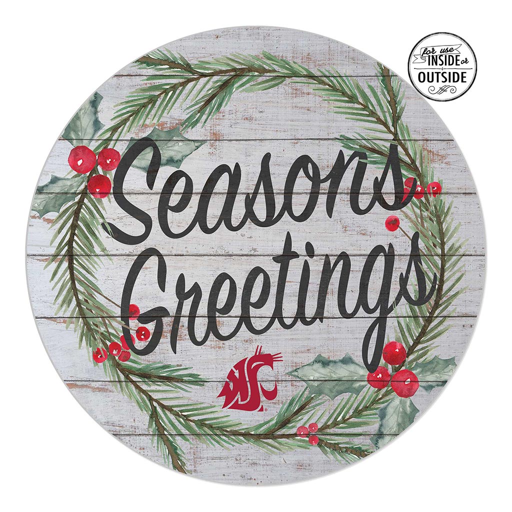 20x20 Indoor Outdoor Seasons Greetings Sign Washington State Cougars