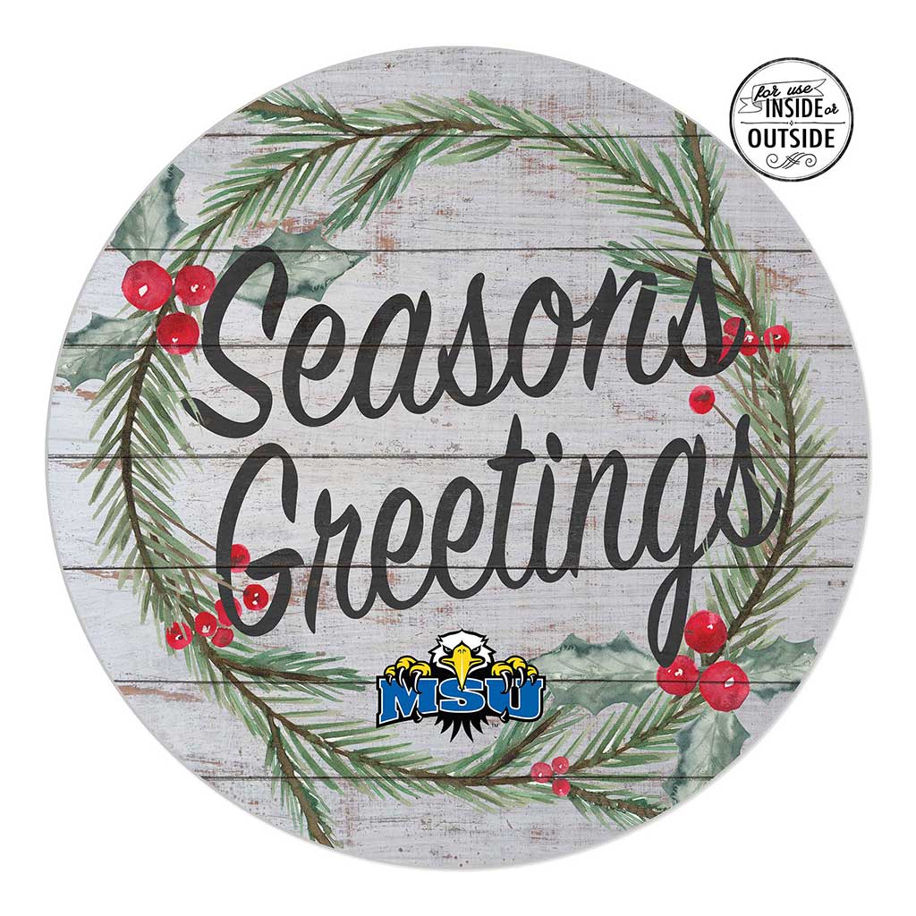 20x20 Indoor Outdoor Seasons Greetings Sign Morehead State Eagles