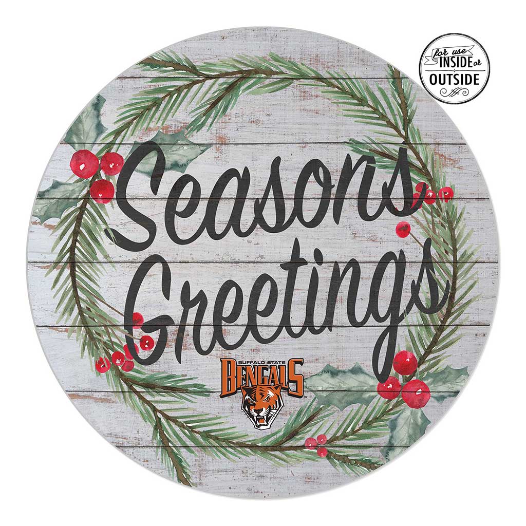 20x20 Indoor Outdoor Seasons Greetings Sign Buffalo State College Bengals
