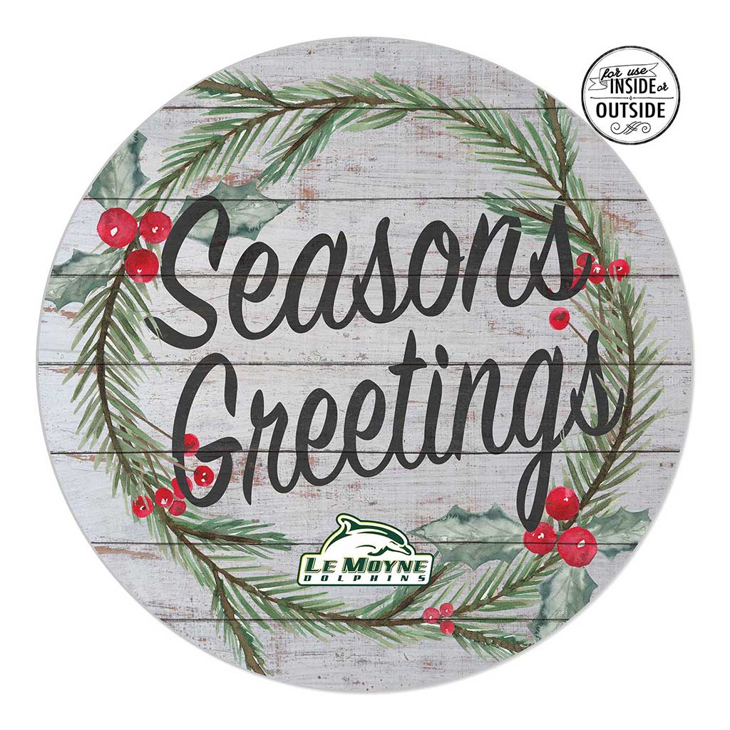 20x20 Indoor Outdoor Seasons Greetings Sign Le Moyne College DOLPHINS