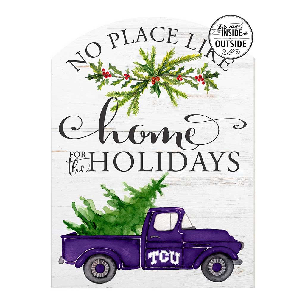 16x22 Home for Holidays Marquee Texas Christian Horned Frogs