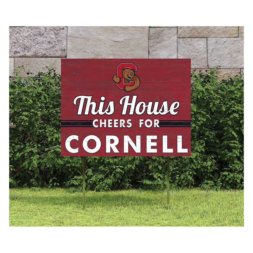 18x24 Lawn Sign This House Cheers Cornell Big Red