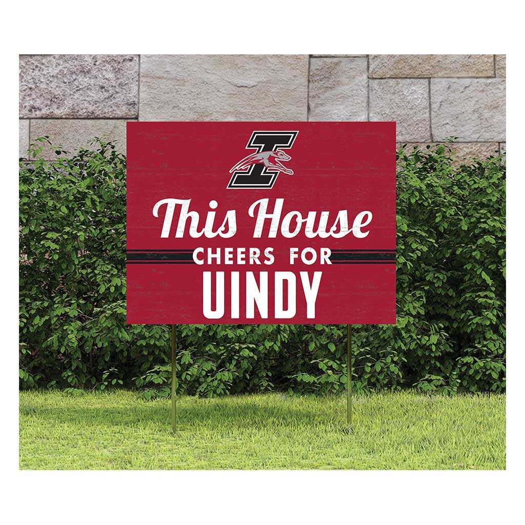 18x24 Lawn Sign This House Cheers Earlham College Hustlin Quakers