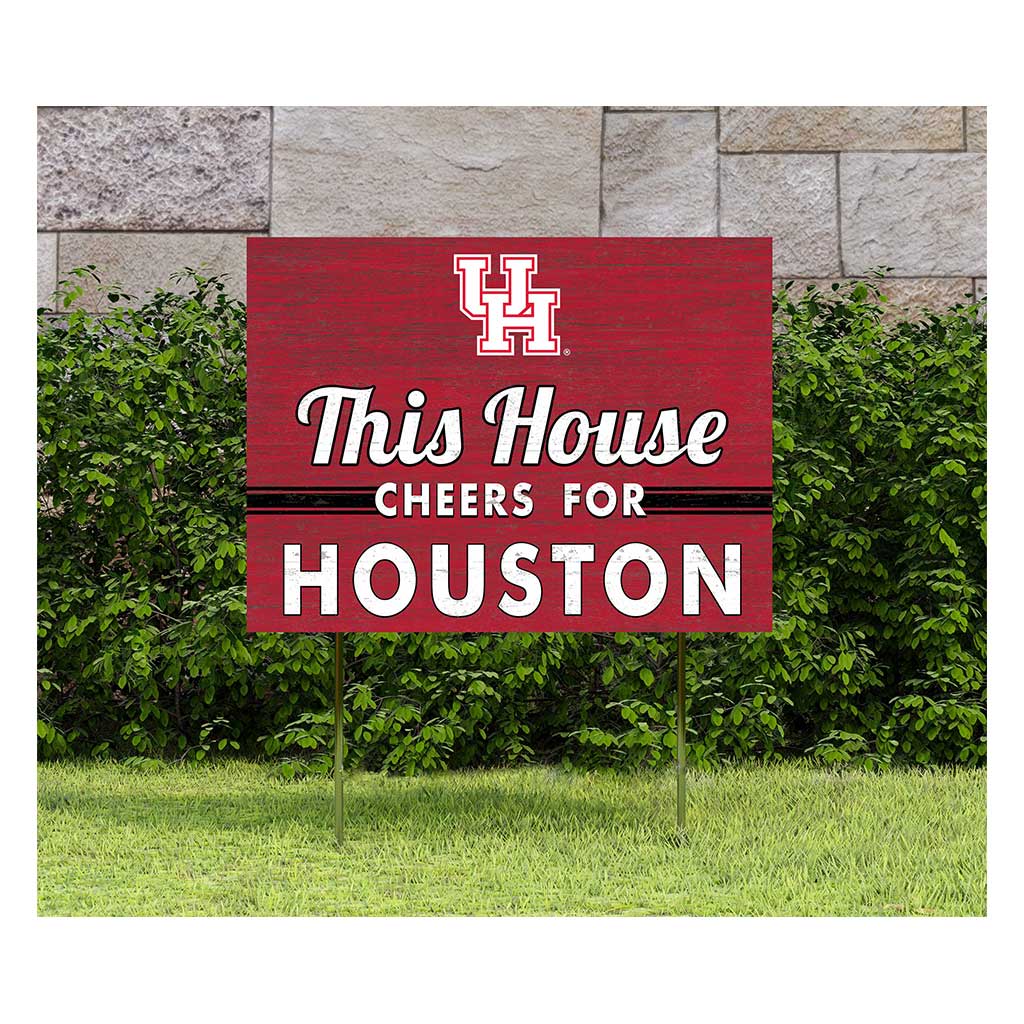 18x24 Lawn Sign This House Cheers Houston Cougars