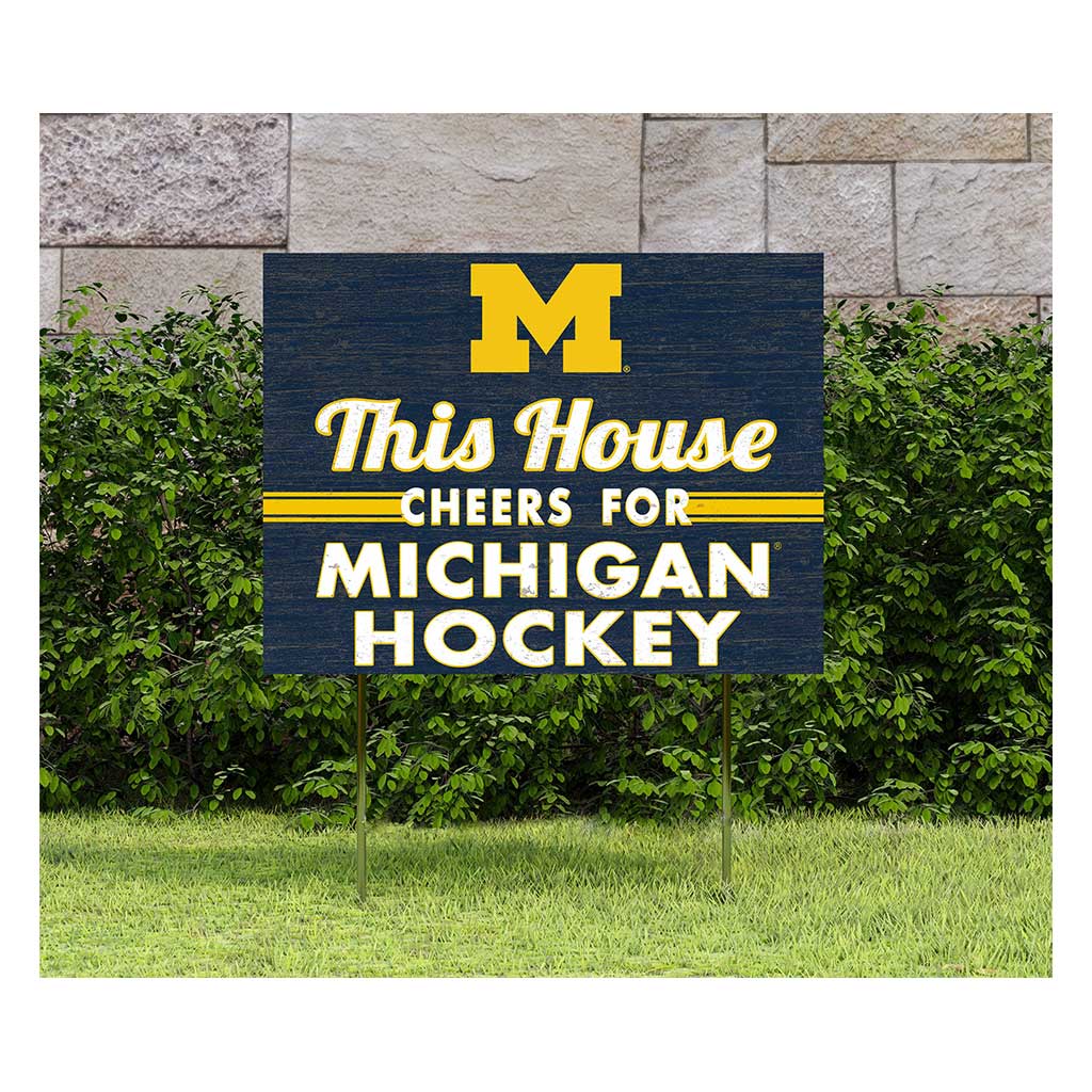 18x24 Lawn Sign Michigan Wolverines - Hockey