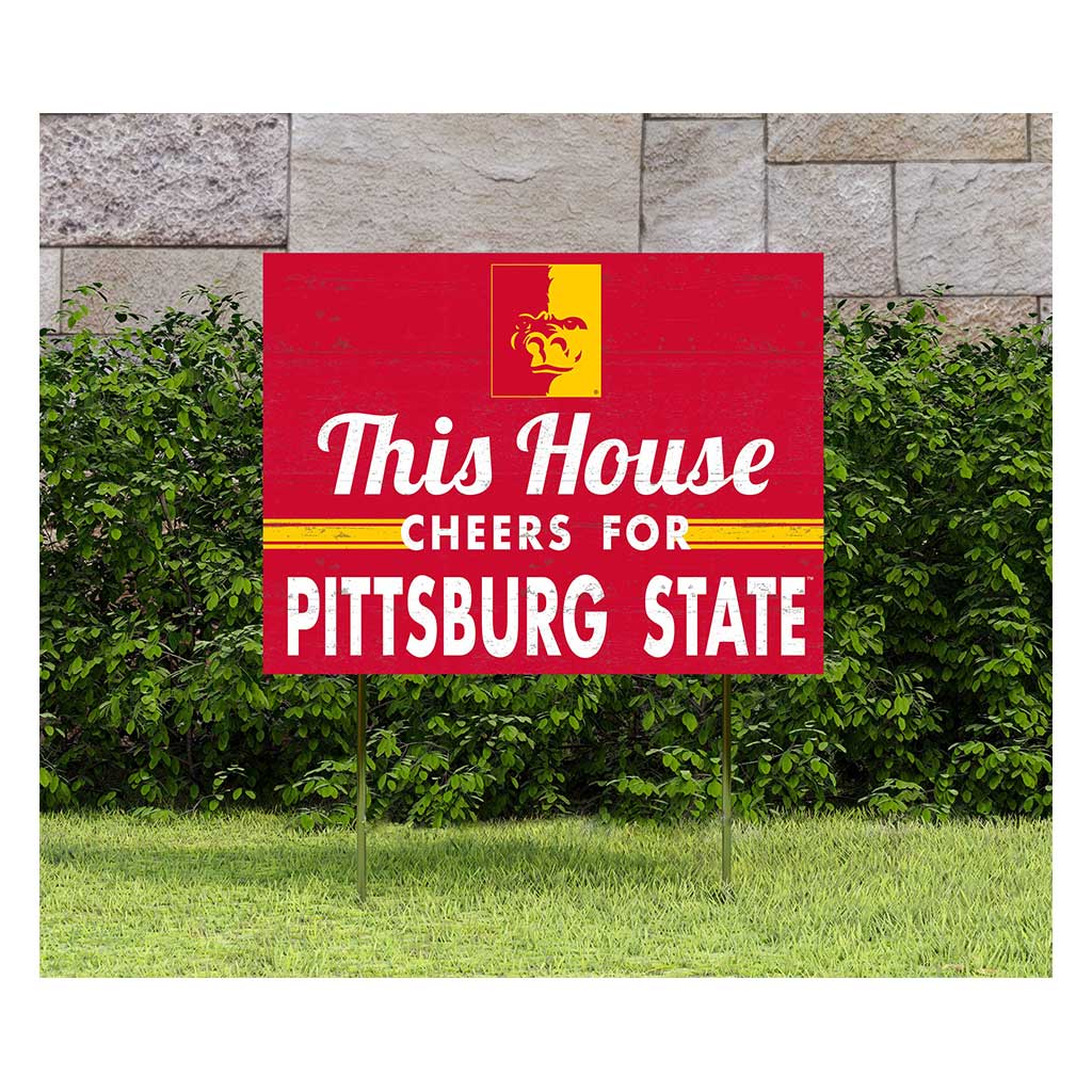 18x24 Lawn Sign Pittsburg State University Gorilla