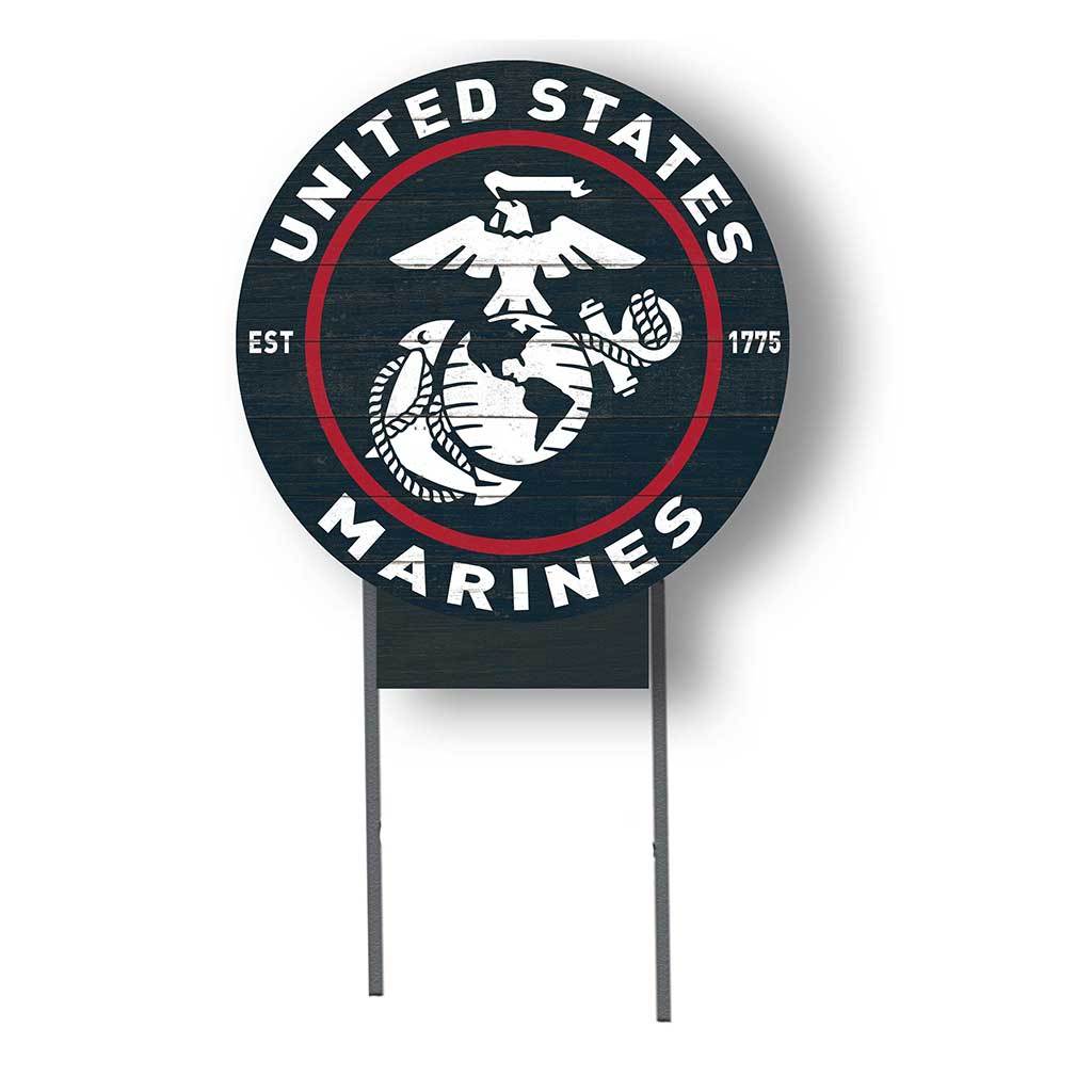 Colored Logo Marines Lawn Sign