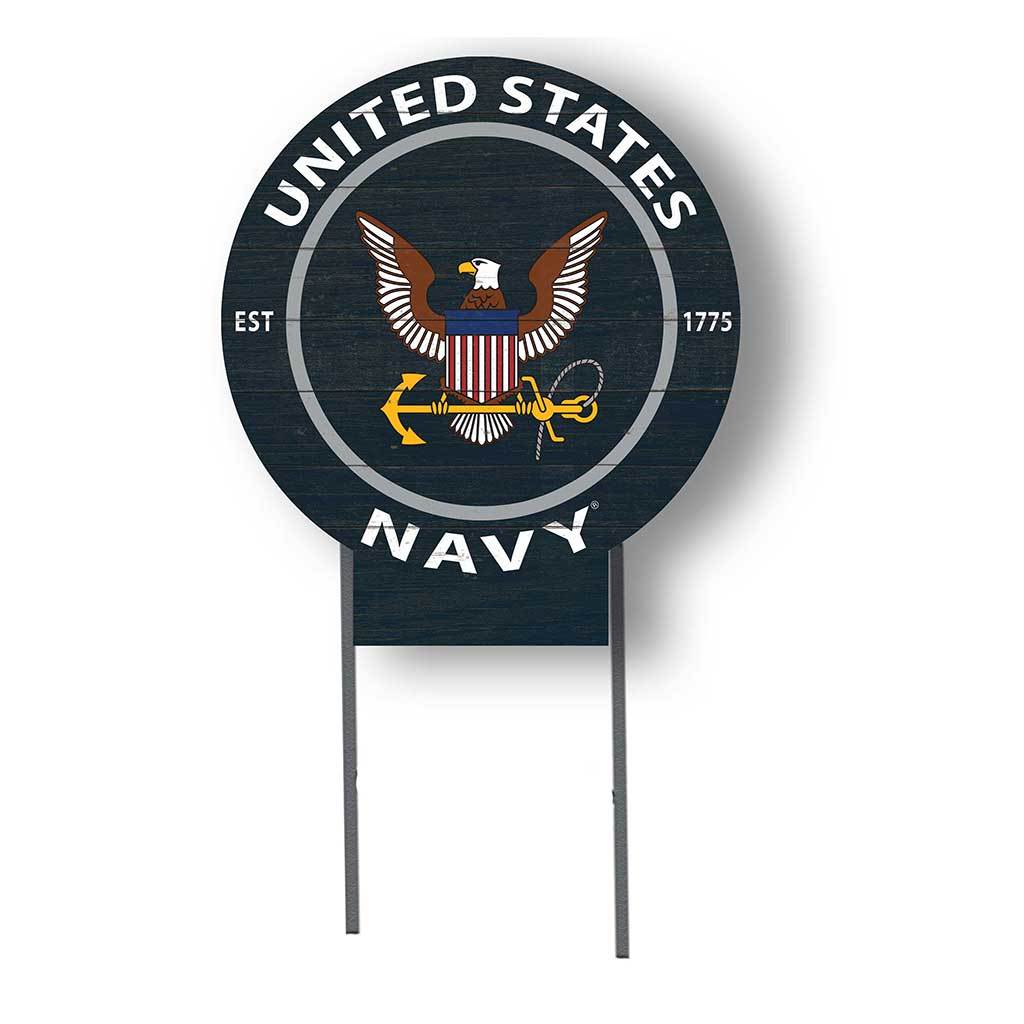 Colored Logo Navy Lawn Sign