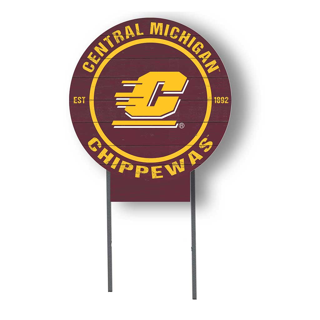 20x20 Circle Color Logo Lawn Sign Central Michigan Chippewas