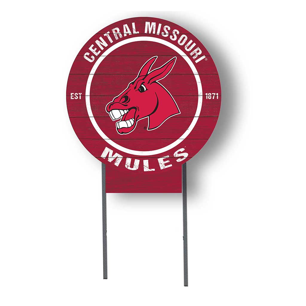 20x20 Circle Color Logo Lawn Sign Central Missouri Mules