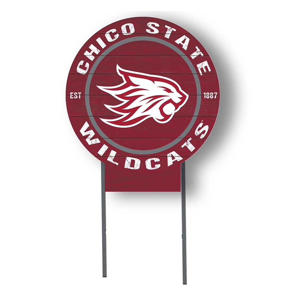20x20 Circle Color Logo Lawn Sign California State University - Chico Wildcats