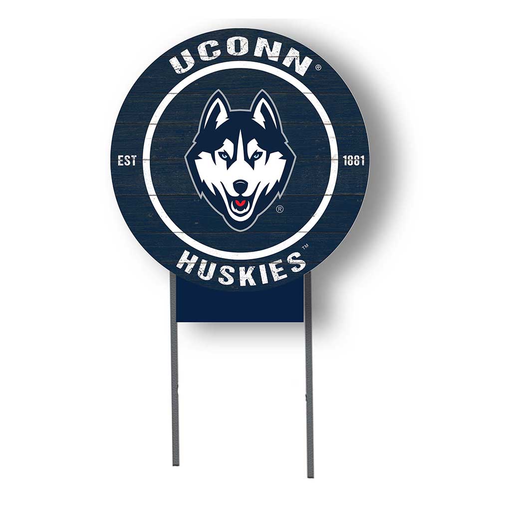 20x20 Circle Color Logo Lawn Sign Connecticut Huskies
