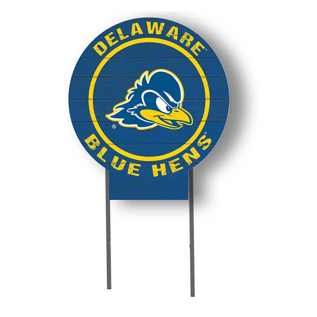 20x20 Circle Color Logo Lawn Sign Delaware Fightin Blue Hens