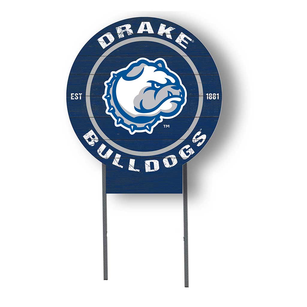 20x20 Circle Color Logo Lawn Sign Drake Bulldogs