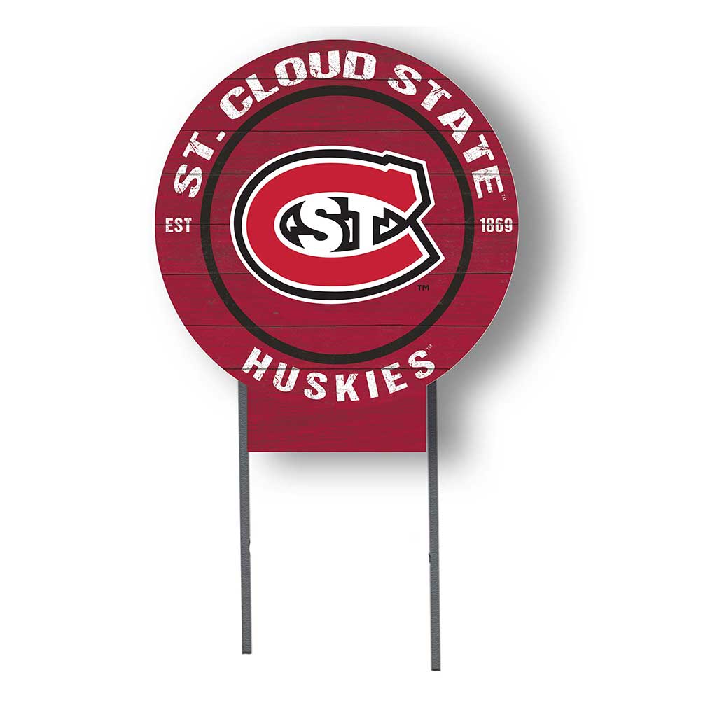 20x20 Circle Color Logo Lawn Sign St. Cloud State Huskies