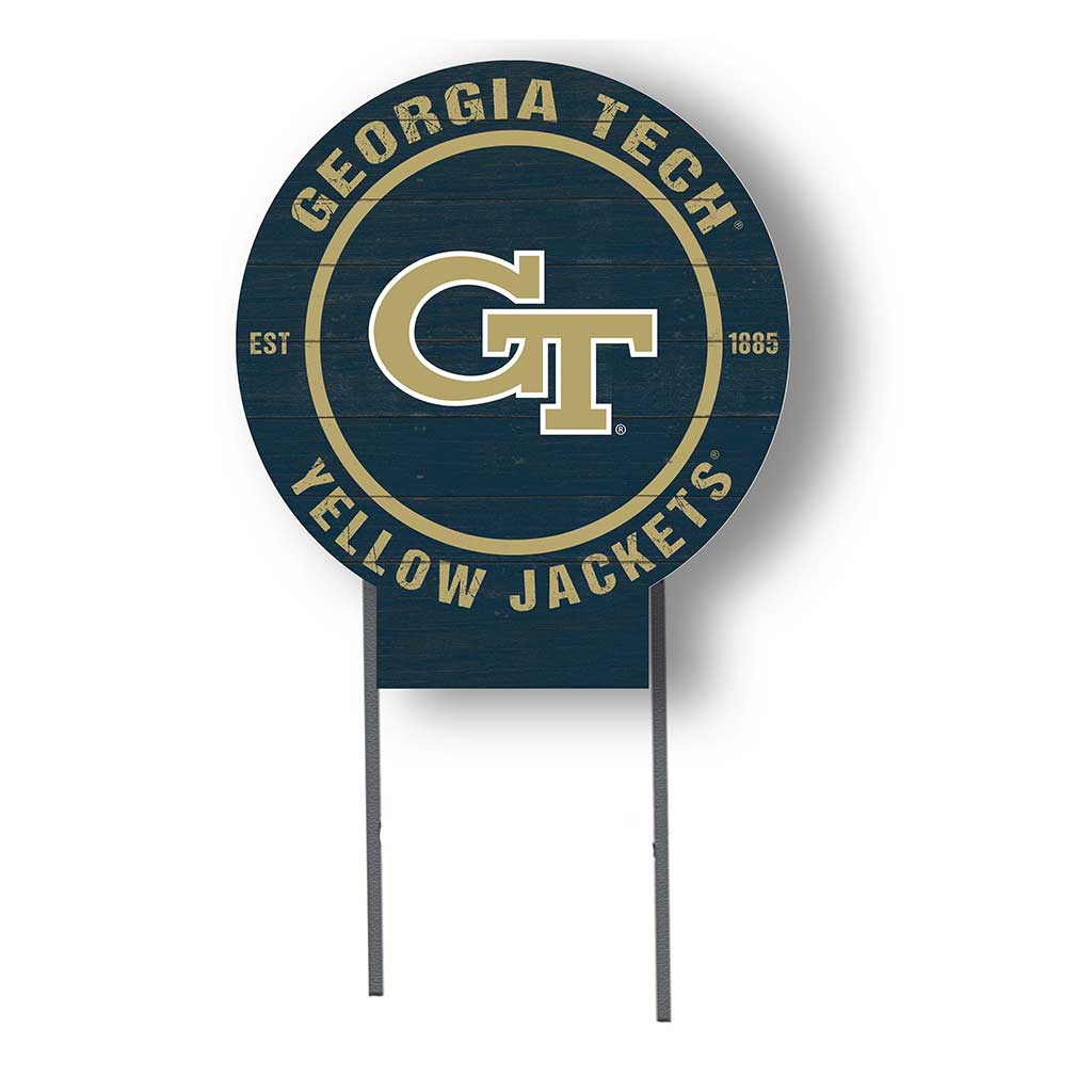 20x20 Circle Color Logo Lawn Sign Georgia Tech Yellow Jackets