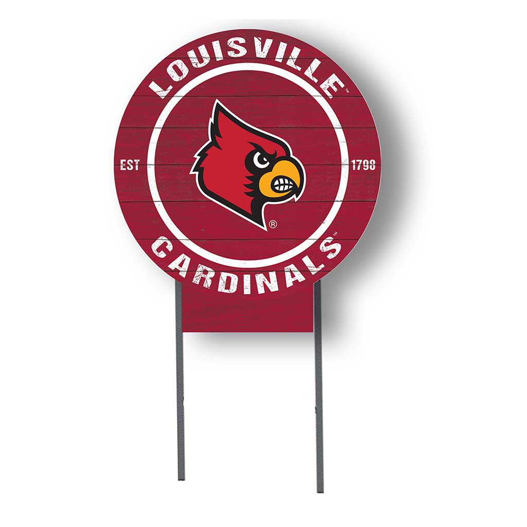 20x20 Circle Color Logo Lawn Sign Louisville Cardinals