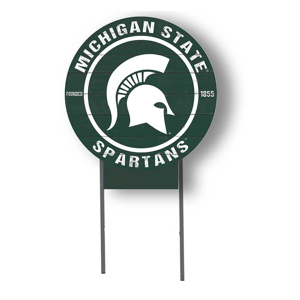 20x20 Circle Color Logo Lawn Sign Michigan State Spartans