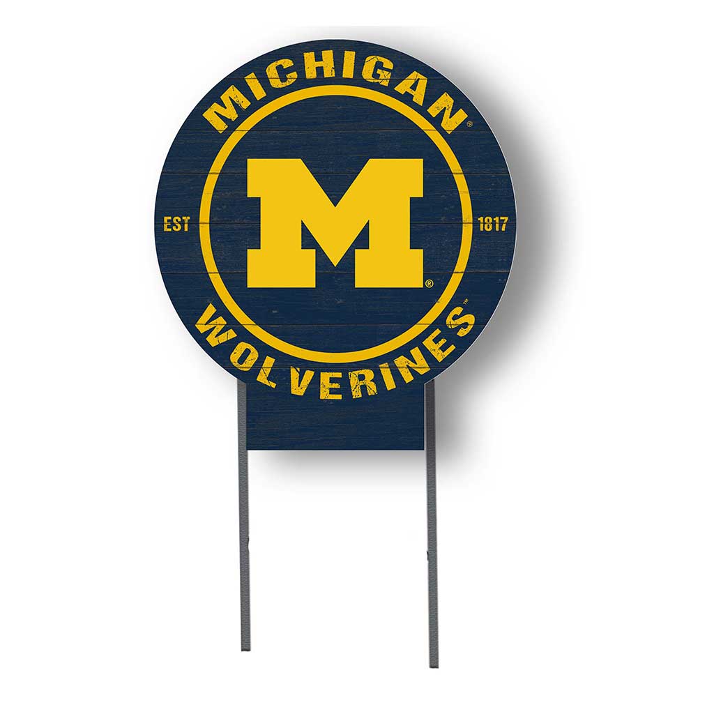 20x20 Circle Color Logo Lawn Sign Michigan Wolverines
