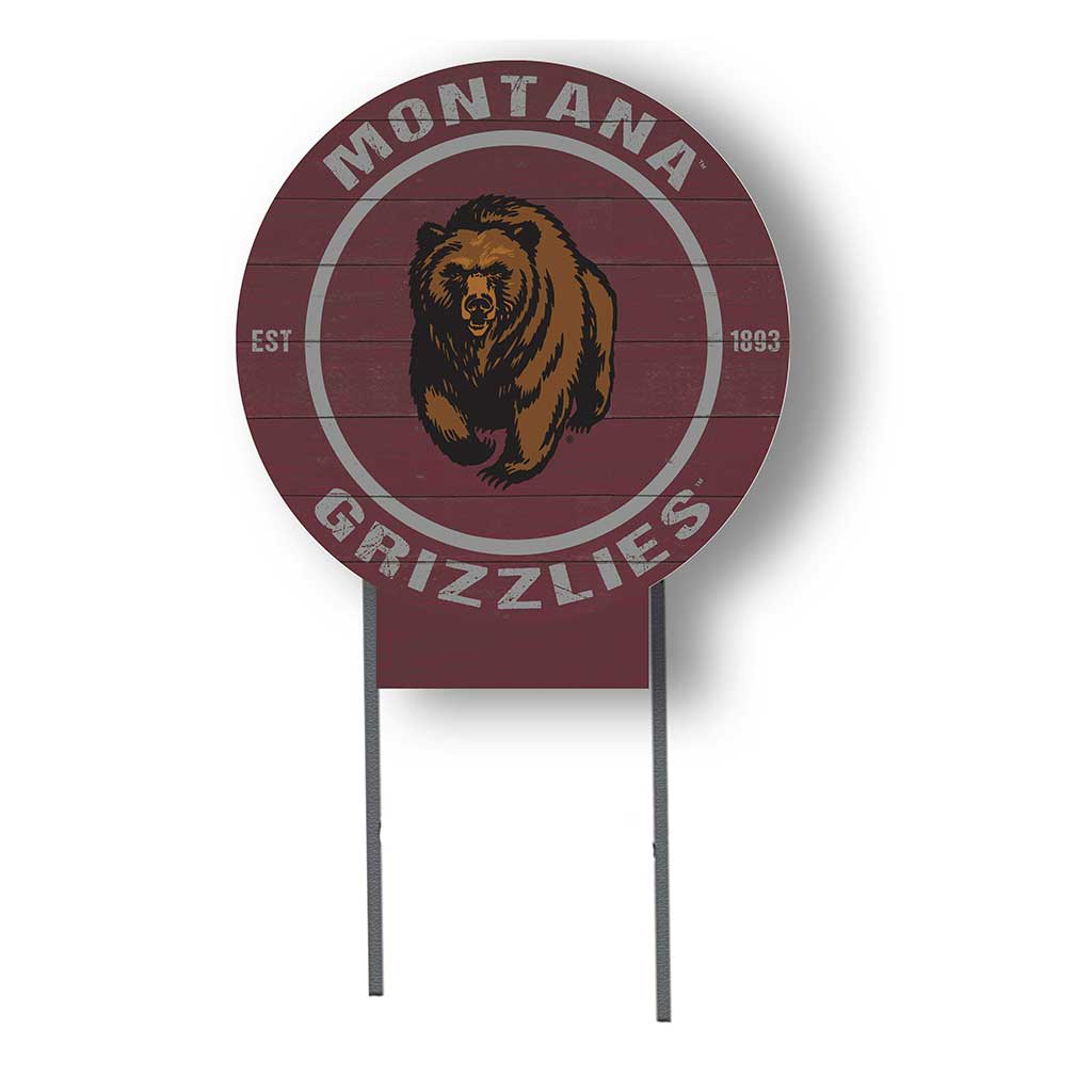 20x20 Circle Color Logo Lawn Sign Montana Grizzlies