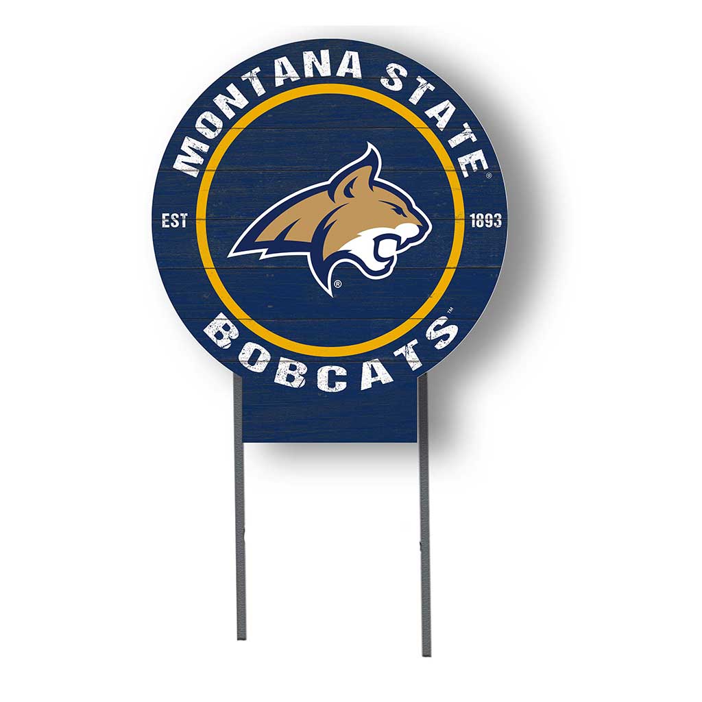20x20 Circle Color Logo Lawn Sign Montana State Fighting Bobcats