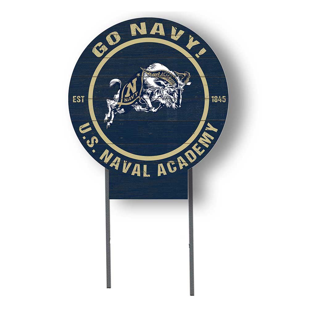 20x20 Circle Color Logo Lawn Sign Naval Academy Midshipmen -GO NAVY