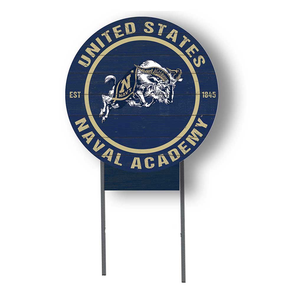 20x20 Circle Color Logo Lawn Sign Naval Academy Midshipmen