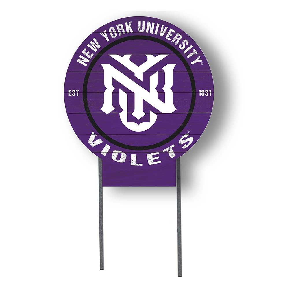 20x20 Circle Color Logo Lawn Sign New York University Violets