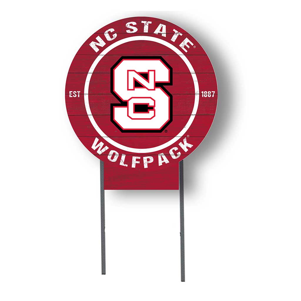 20x20 Circle Color Logo Lawn Sign North Carolina State Wolfpack