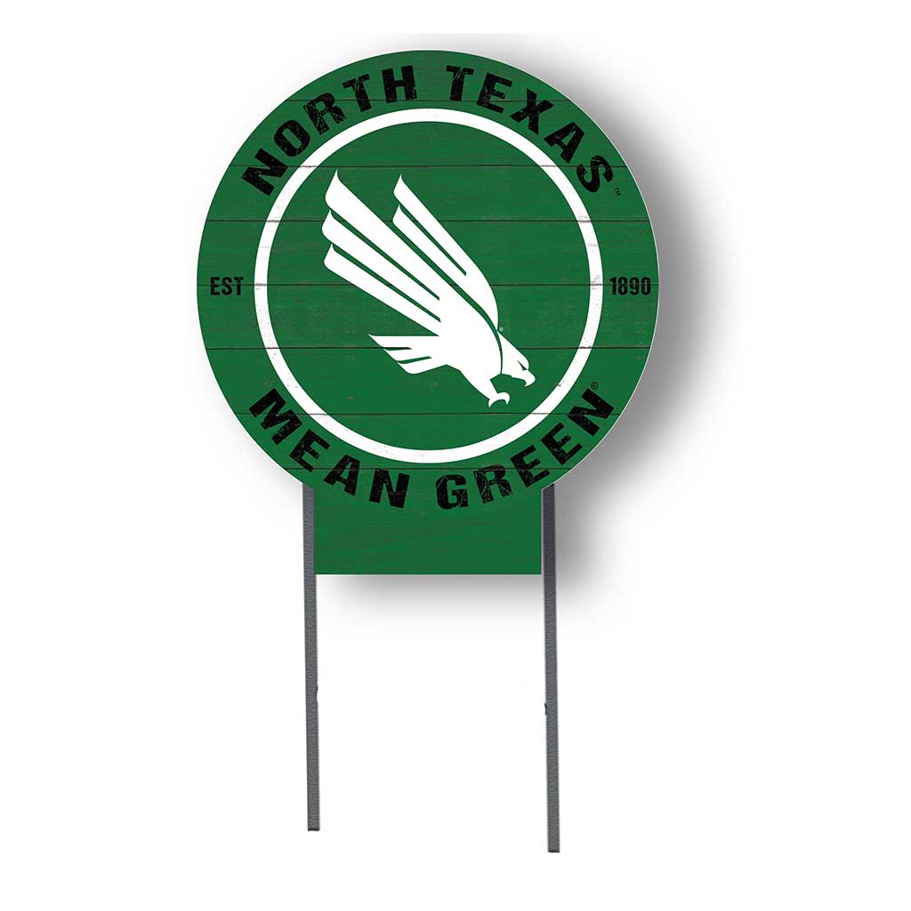 20x20 Circle Color Logo Lawn Sign North Texas Mean Green