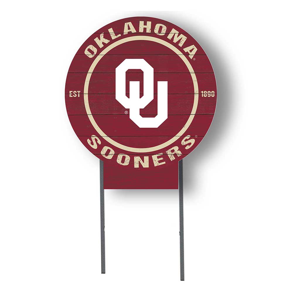 20x20 Circle Color Logo Lawn Sign Oklahoma Sooners