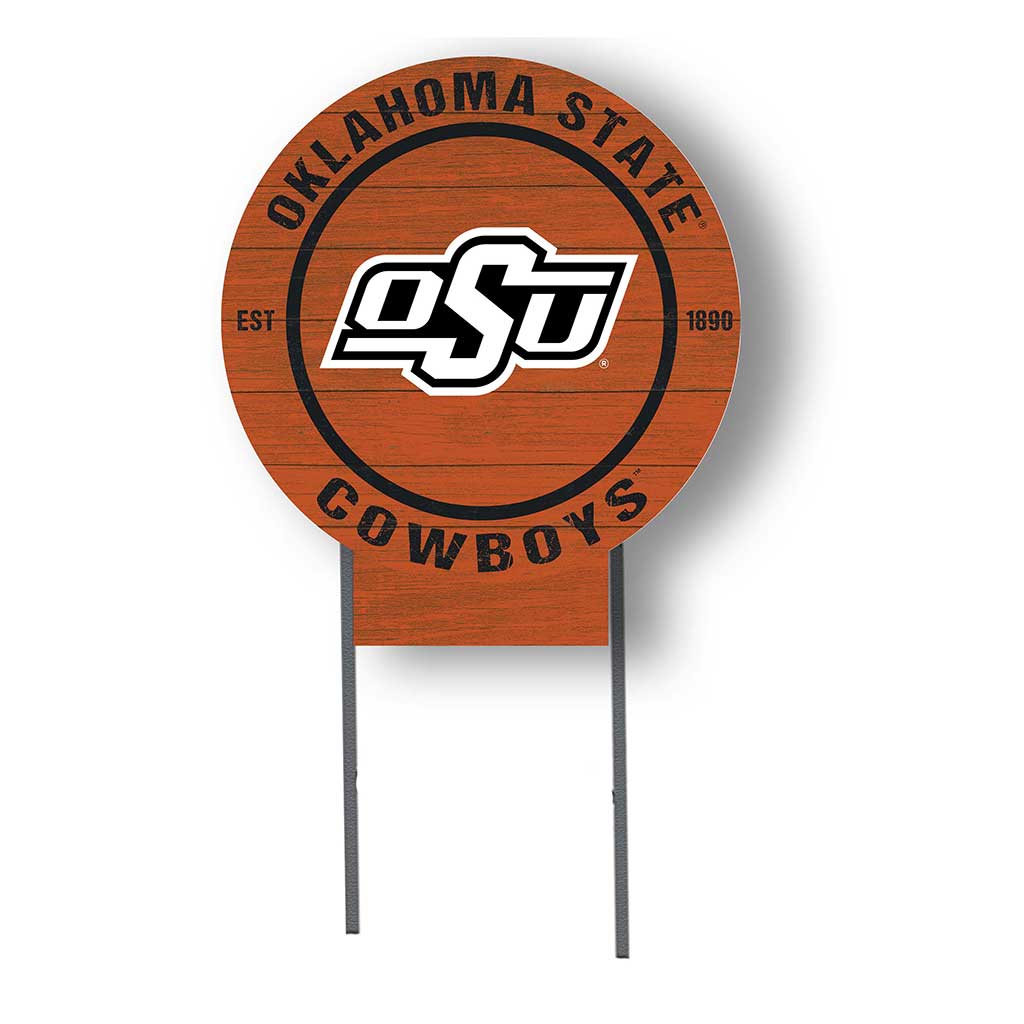 20x20 Circle Color Logo Lawn Sign Oklahoma State Cowboys