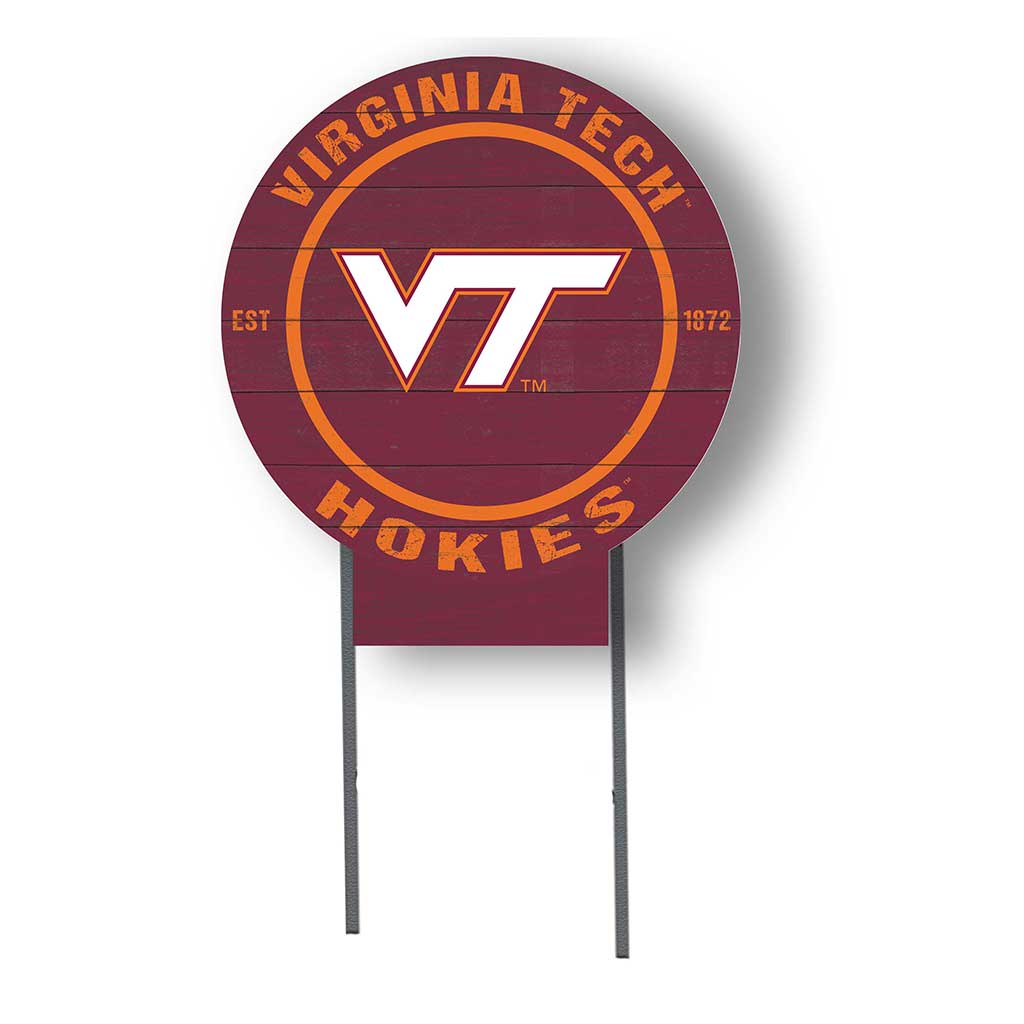 20x20 Circle Color Logo Lawn Sign Virginia Tech Hokies