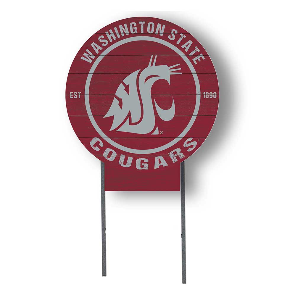 20x20 Circle Color Logo Lawn Sign Washington State Cougars