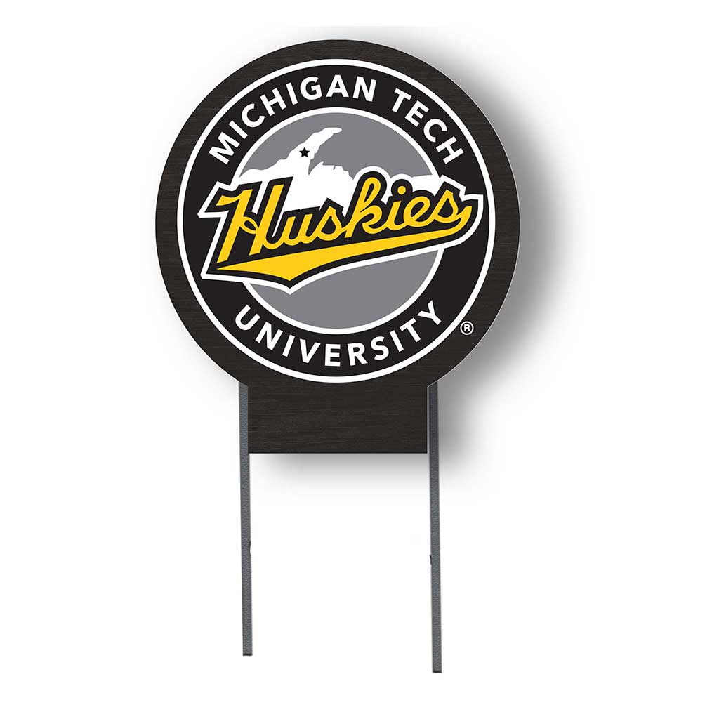 20x20 Circle Color Logo Lawn Sign Michigan Tech University Huskies