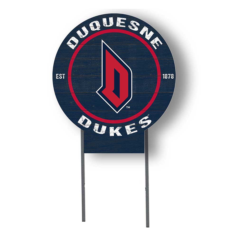 20x20 Circle Color Logo Lawn Sign Duquesne Dukes