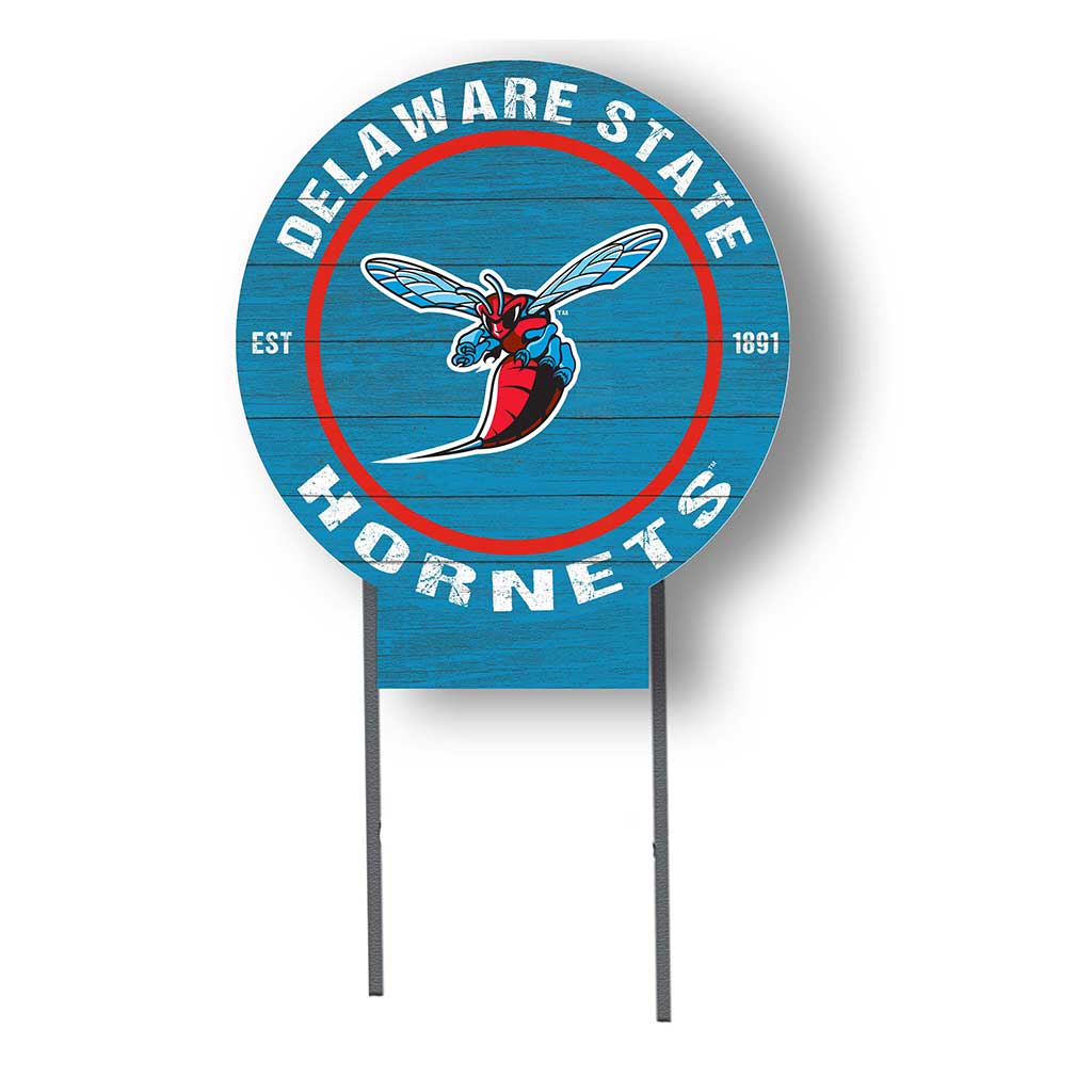 20x20 Circle Color Logo Lawn Sign Delaware State Hornets