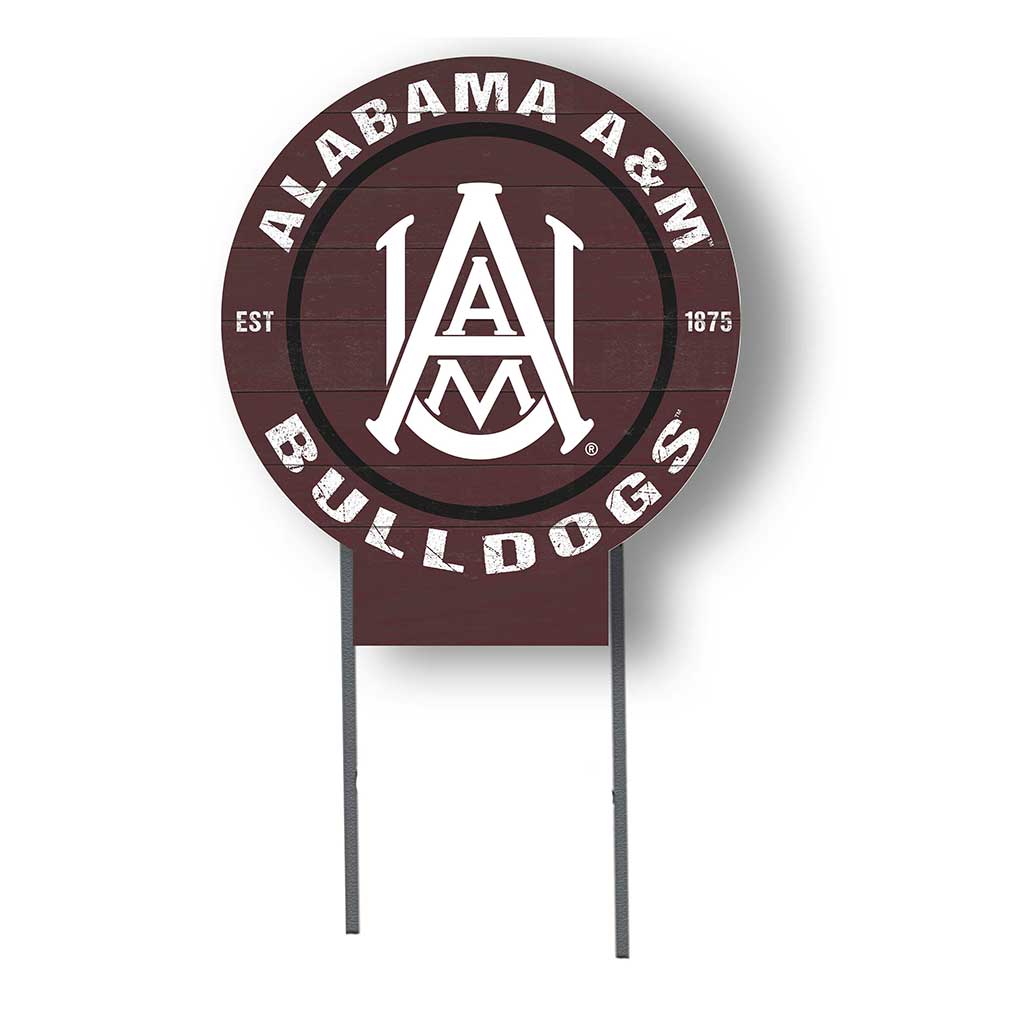 20x20 Circle Color Logo Lawn Sign Alabama A&M Bulldogs