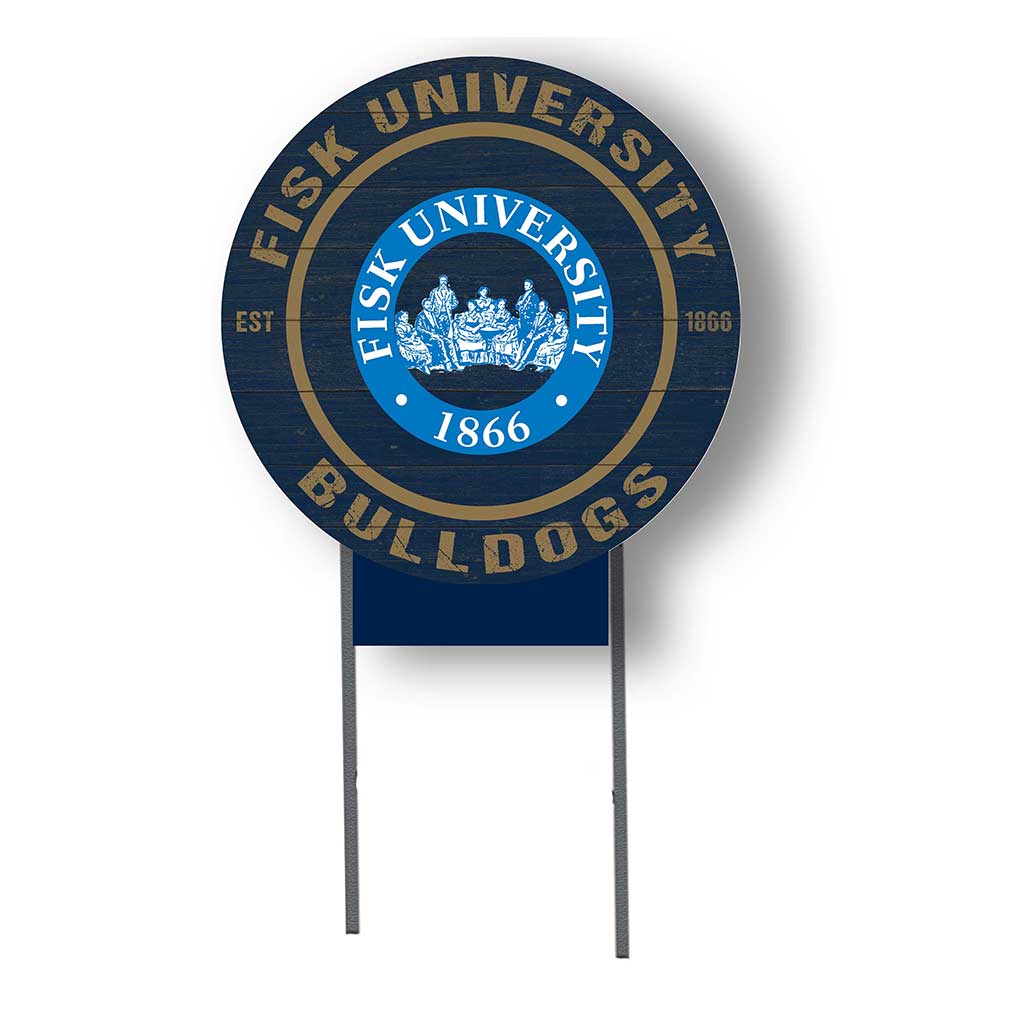20x20 Circle Color Logo Lawn Sign Fisk University Bulldogs